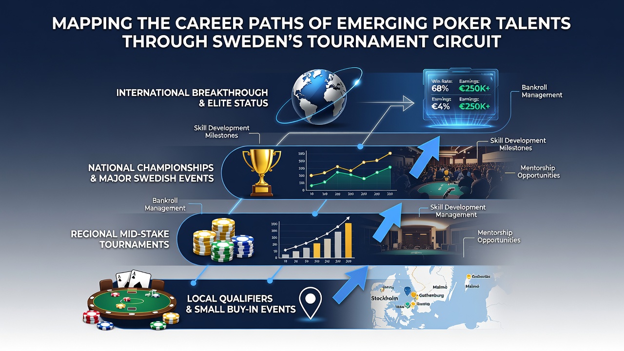 Players advancing through Sweden's national poker series